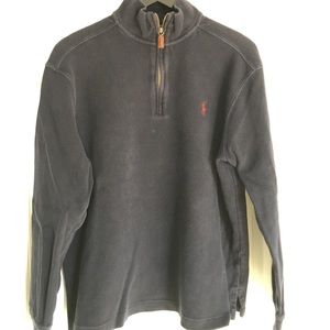 Men's Polo 1/4 Zip French Rib Sweater