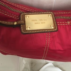 Nine West Pink Croc-Embossed Shoulder Bag