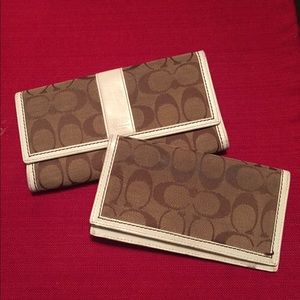 Coach wallet and checkbook