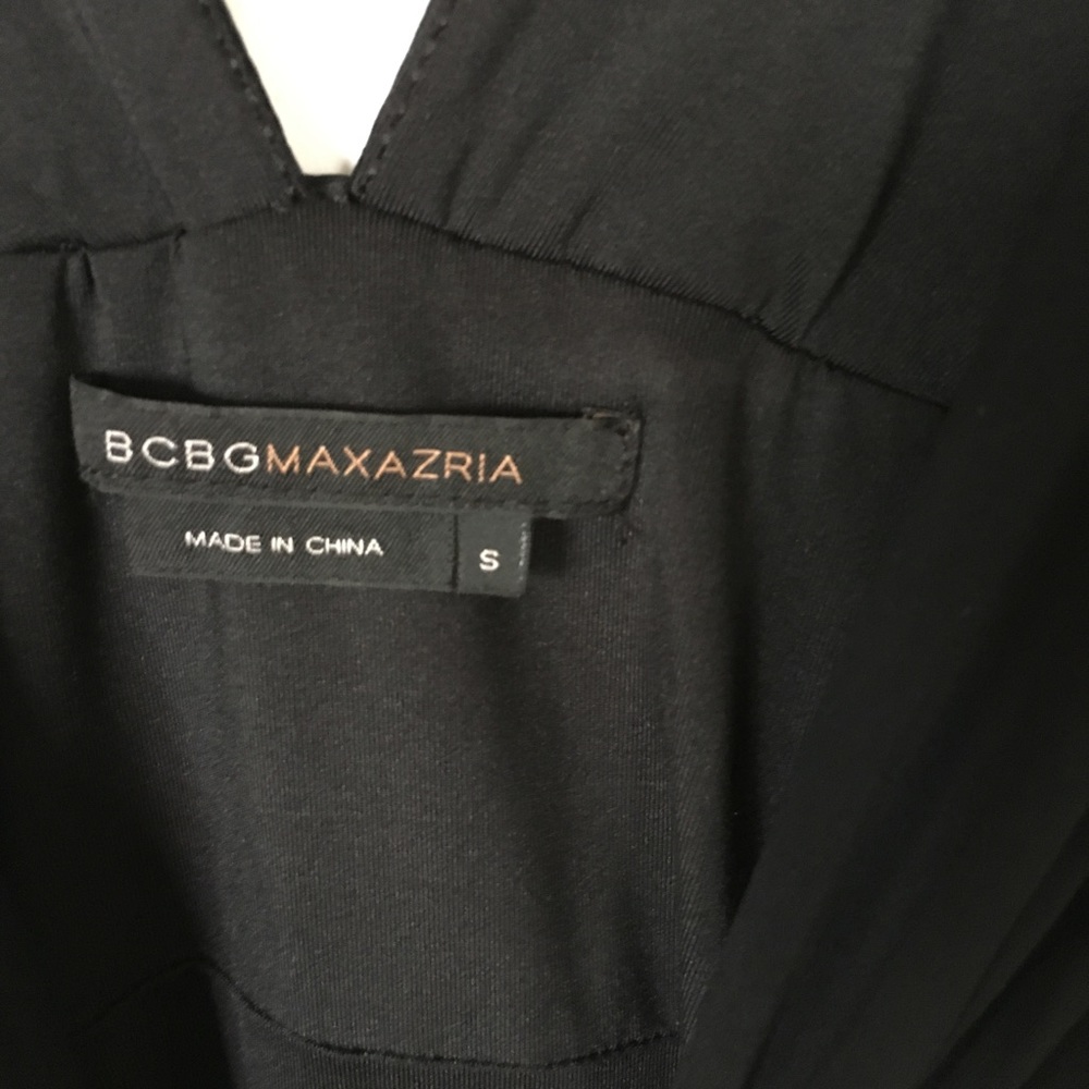 BCBGMaxAzria Black Ruched Coctail Dress, Size S - Picture 8 of 8