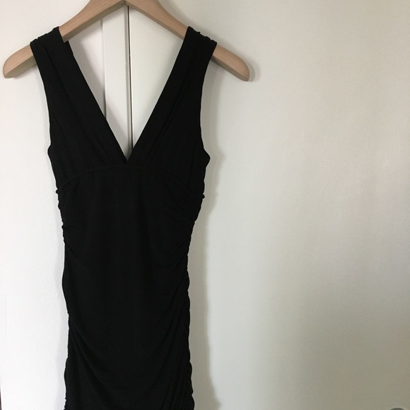 BCBGMaxAzria Black Ruched Coctail Dress, Size S - Picture 7 of 8