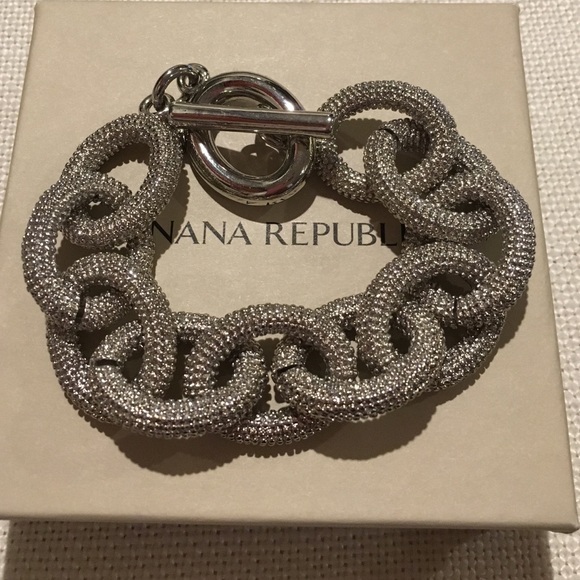 New silver tone Banana Republic Toggle bracelet
