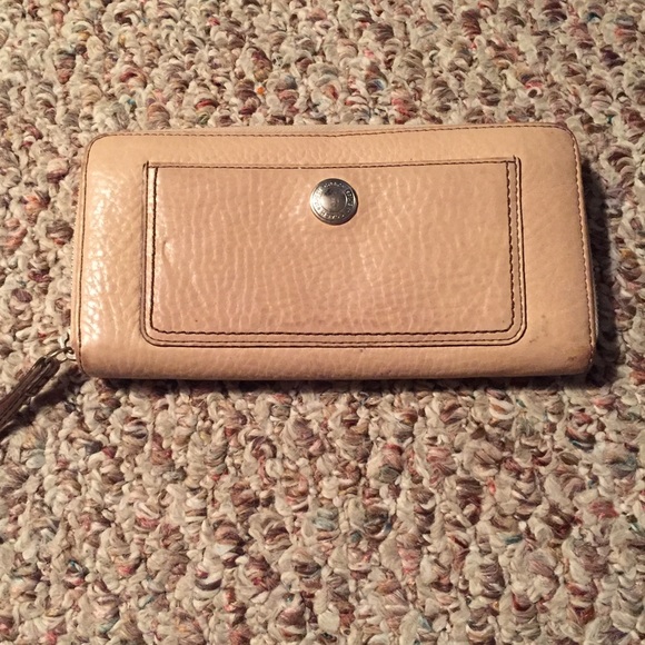 💯 authentic coach beige wallet - Picture 1 of 4