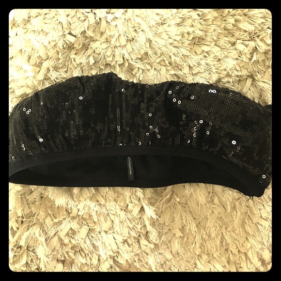 Black Sequins Bra XS - Picture 1 of 3