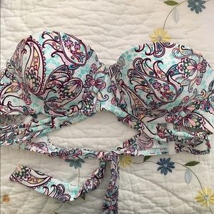 Paisley Print Bandeau Bikini Top