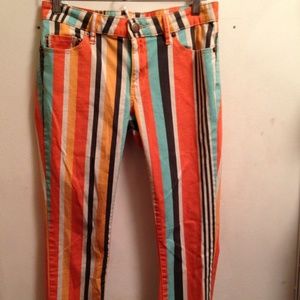 BCBGeneration Striped Skinny Pants