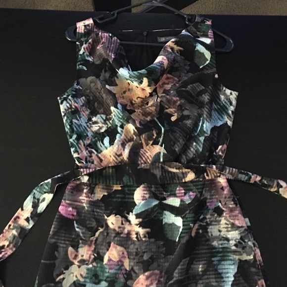 Floral dress with belt