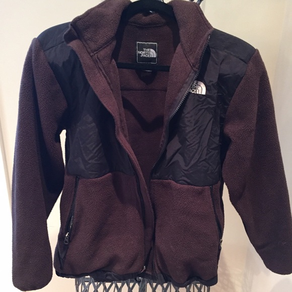Boys L North Face Denali Jacket Brown