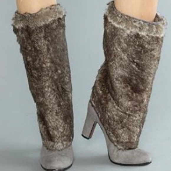 Sam Edelman Gray Fur Boots