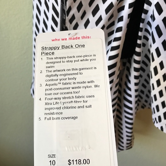 NWT LULULEMON STRAPPY BACK ONE PIECE -- Size 10 - Picture 4 of 4