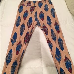 OS Lularoe Feather HTF Legging