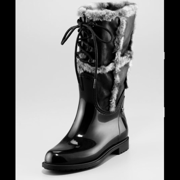 STUART WEITZMAN S RAINBOOT WITH FUR - Picture 1 of 2