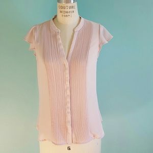 H & M Sheer Pink Flowy Top