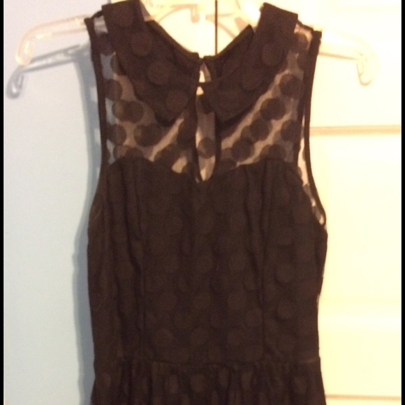 Black Shear Polka Dot Dress - Picture 1 of 2