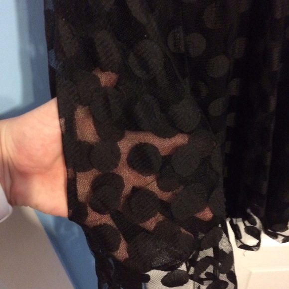 Black Shear Polka Dot Dress - Picture 2 of 2