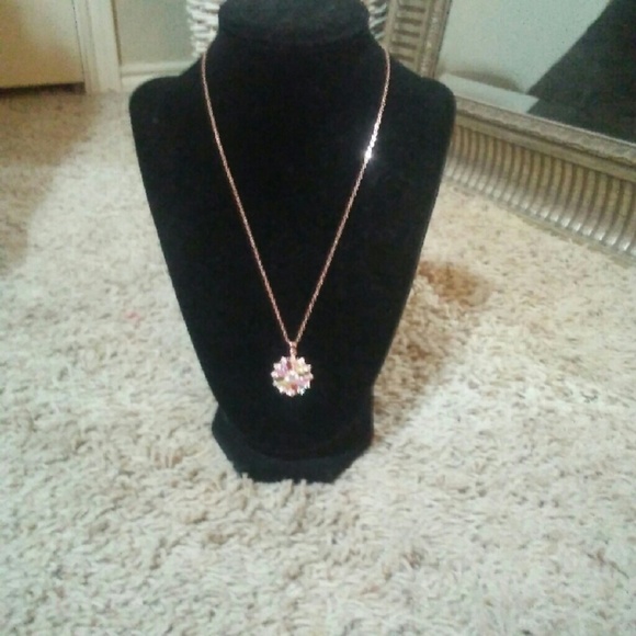 18k Rose Gold Multi Colored Topaz Necklace