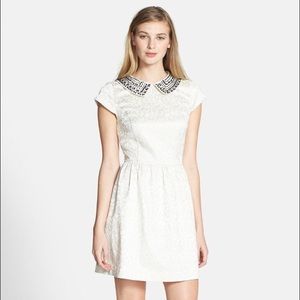 Kensie embellished white dress