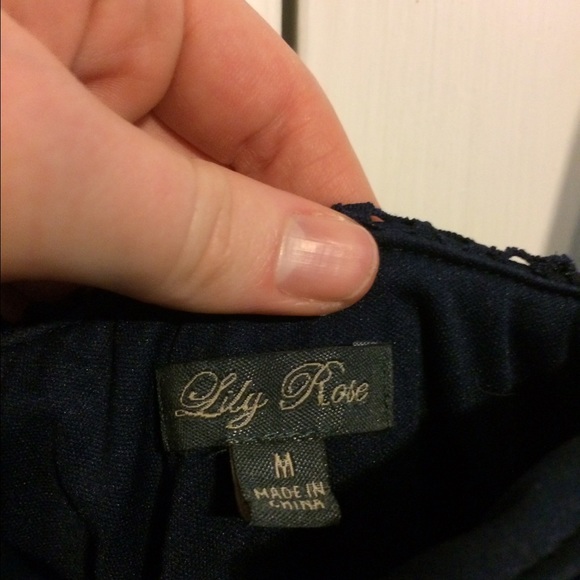 Navy and Pattern Junior Dress - Picture 2 of 2