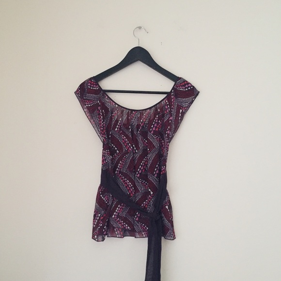 Anthropologie Odille Printed Silk Blouse - Picture 3 of 4