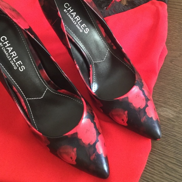 ๐HP๐Charles David rose print heels - Picture 2 of 5
