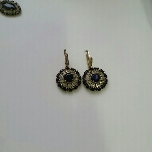 Sapphire color earrings
