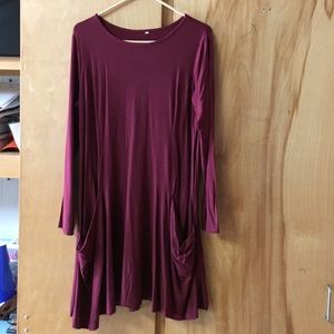 Piko dress with pockets - Burgundy