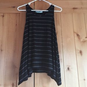 black and silver striped maurices tank top!