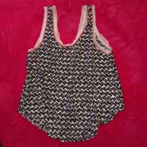 Lush Pink, White and Black Top