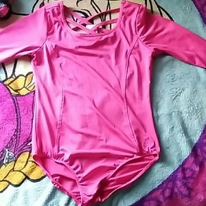 Pink leotard!