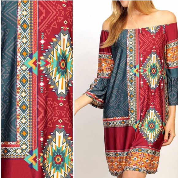 JEWEL TONE SHIFT DRESS - Picture 2 of 2