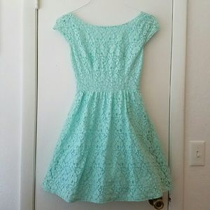 DONATED!! B. Darlin Seaford Blue Lace Dress