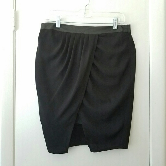 DONATED!! Mossimo Black Draped Skirt