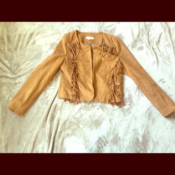 Faux suede jacket.