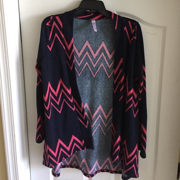 Navy and pink cardigan