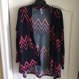 Navy and pink cardigan