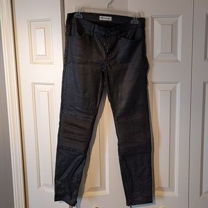 Madewell Skinny Skinny Coated Moto Jeans