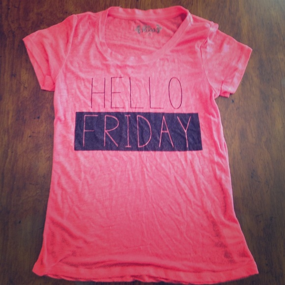 I am selling a pink T-shirt it has been used.