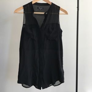 Madewell Silk Button Up Blouse, XS