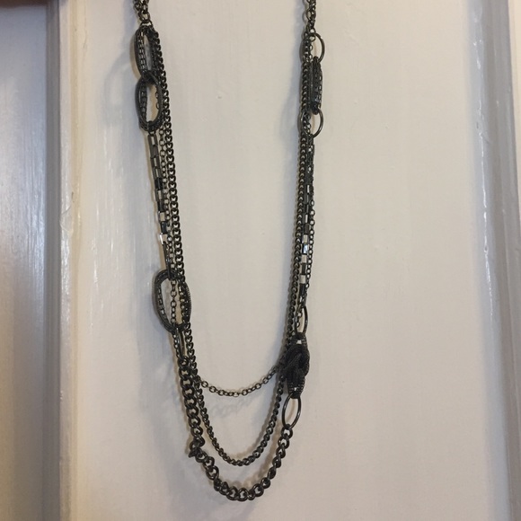 Long Smoke Grey Necklace