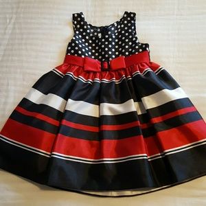 Red , white  n black 4T Holiday dress