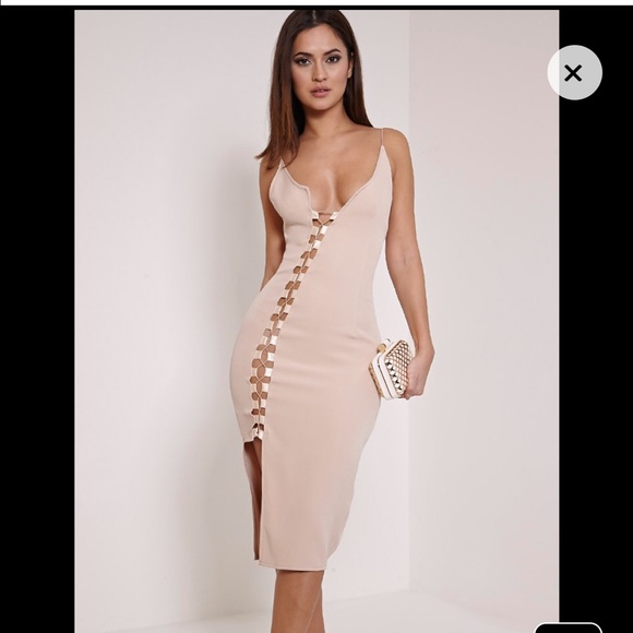 Lace up bodycon dress
