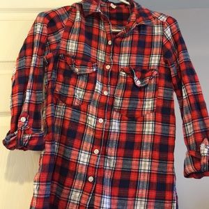 Flannel with roll up sleeves