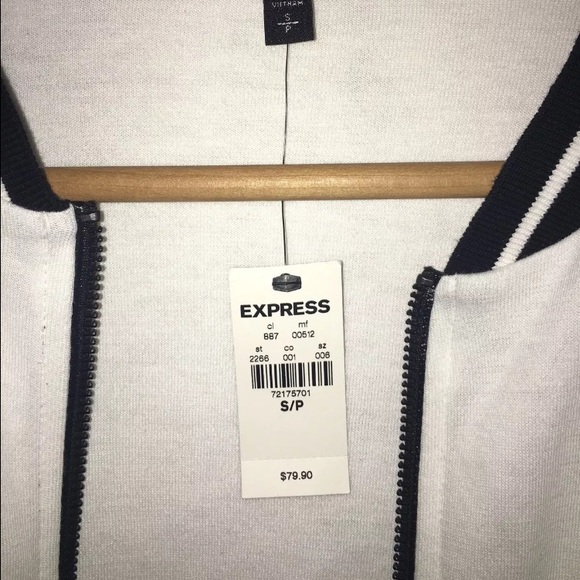 NWT EXPRESS VARSITY JACKET - Picture 3 of 4