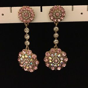 Pink Rhinestone Earrings