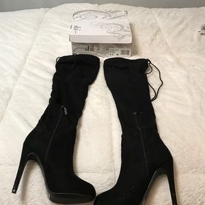 Black over the knee boots