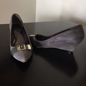 Grey Wedge Shoe