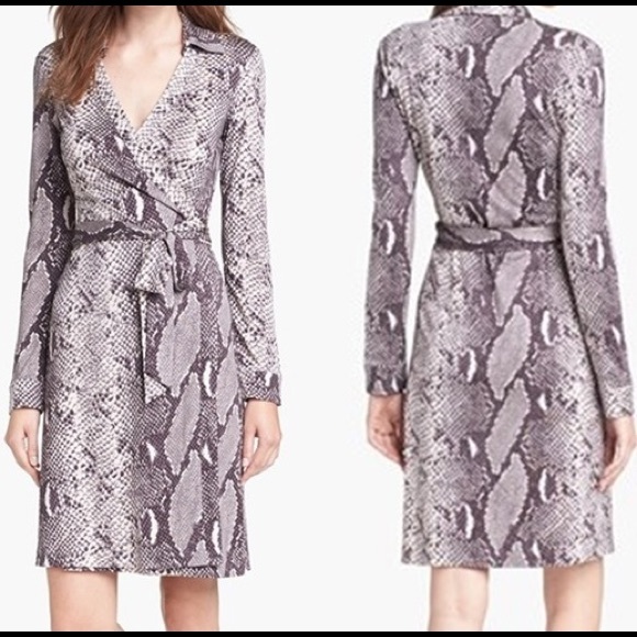 pink snakeskin wrap dress