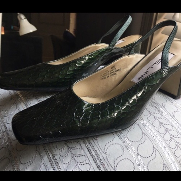 Green Monzo Bellini Leather Heels