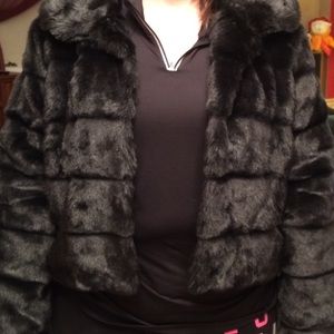 XL DRESS BARN Faux fur jacket