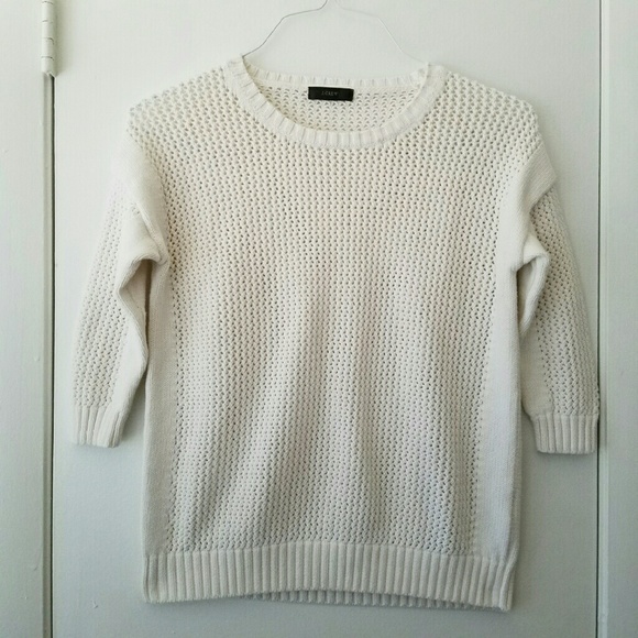 DONATED!! J. Crew Cotton Knit Cream Sweater